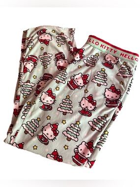 Hello Kitty Christmas Winter Pajama Pants - Mint
